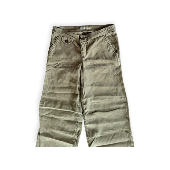 Level 99 green casual pants Sz 25 small straight leg - Picture 2 of 10